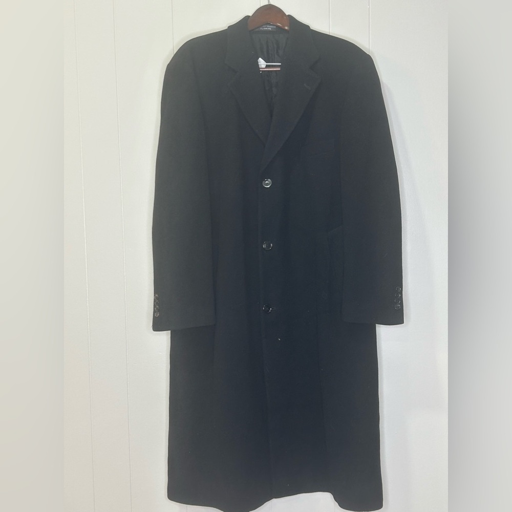Men’s Black, S&K, cashmere blend trench coat 44 Regular
